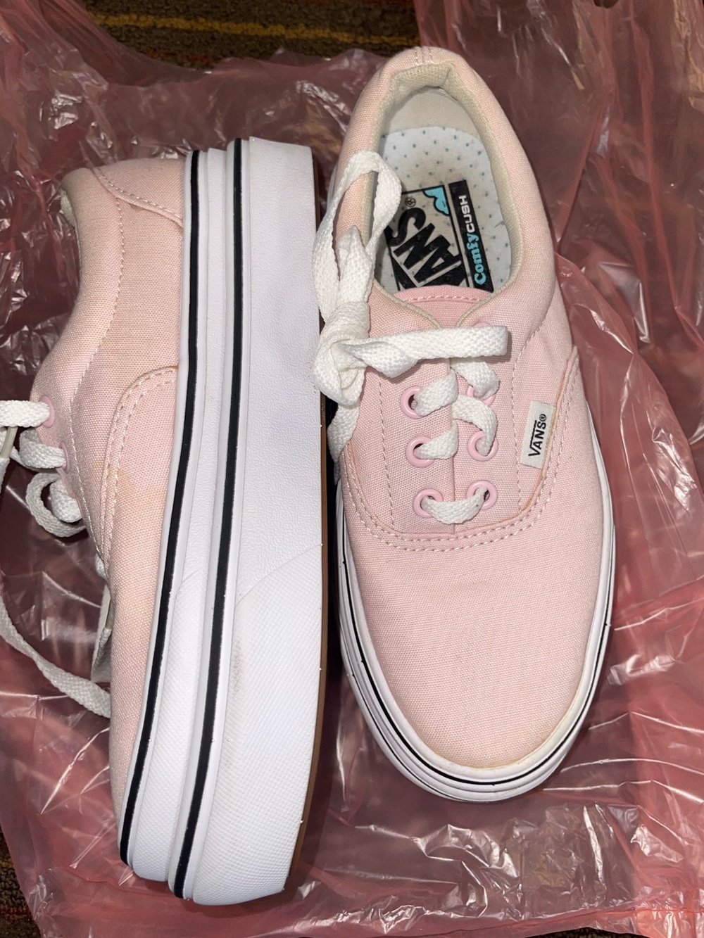 Rose pink platform vans